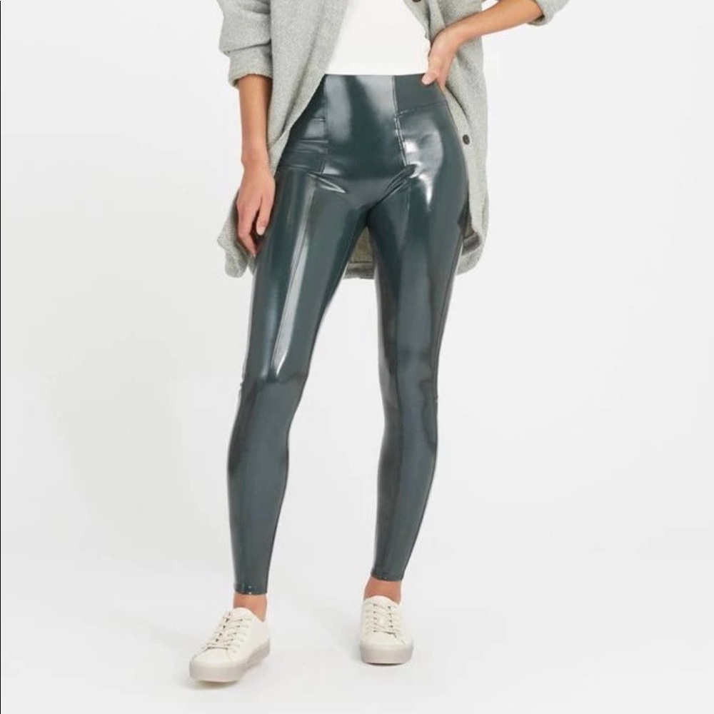 Faux Patent Spanx Leggings